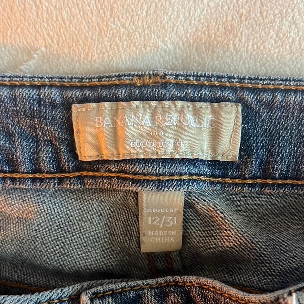 Banana Republic Bootcut Jean 12/31 Buttoned Pockets